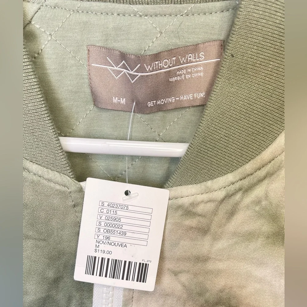 Without Walls‎ Women's NEW Reversible Tie-Dye Bomber Jacket Green Size Med